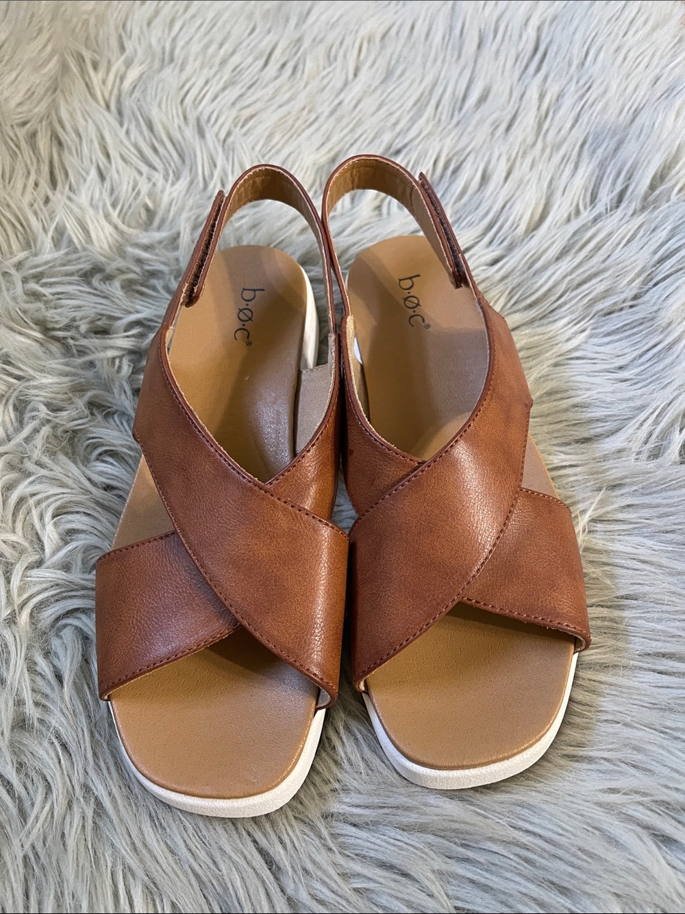 Boc Women's Tan Leather Slingback Sandals